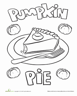 Pumpkin pie worksheet education pie worksheets thanksgiving coloring pages coloring pages
