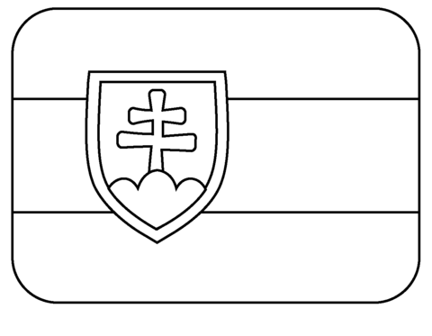 Flag of slovakia emoji coloring page free printable coloring pages