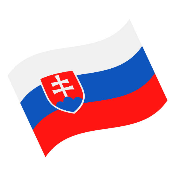 Slovakia flag stock illustrations royalty