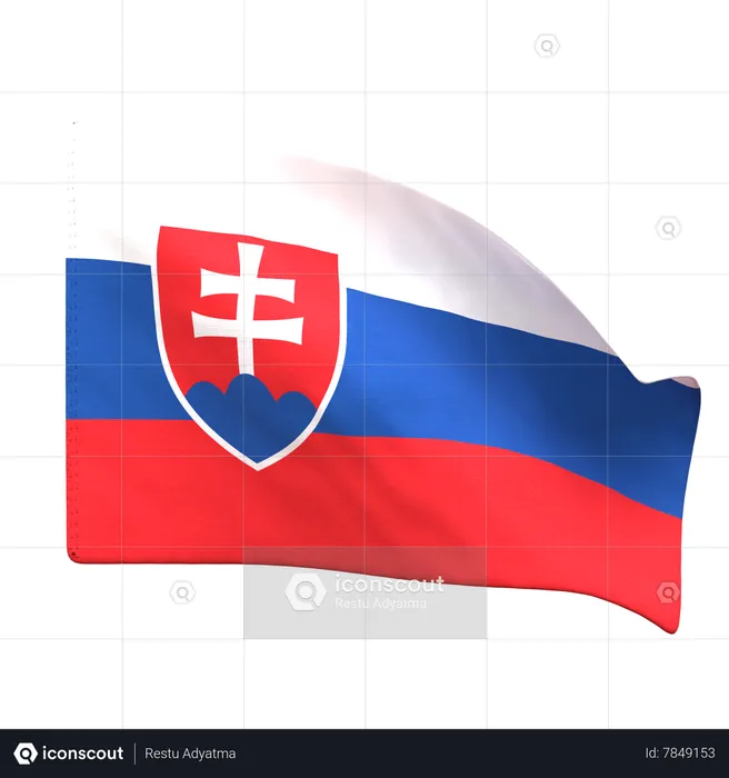 Slovakia flag flag d icon download in png obj or blend format