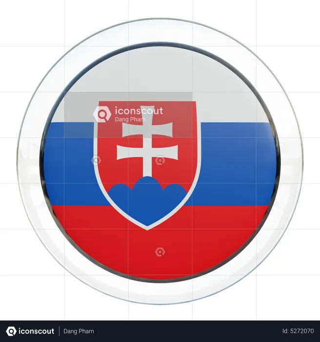 Slovakia round flag flag d icon download in png obj or blend format