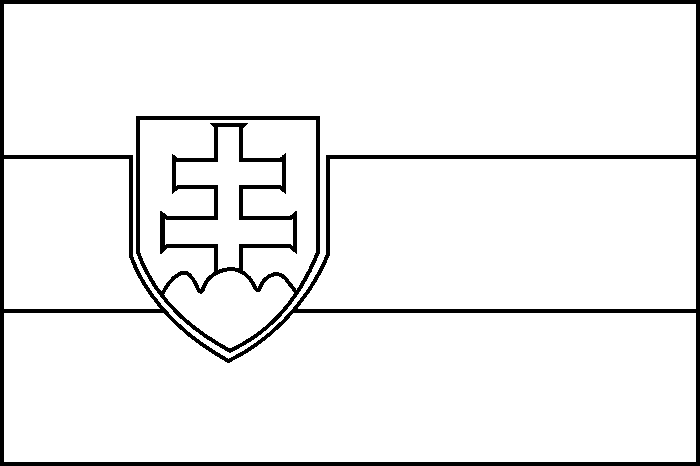Slovakia flag coloring picture