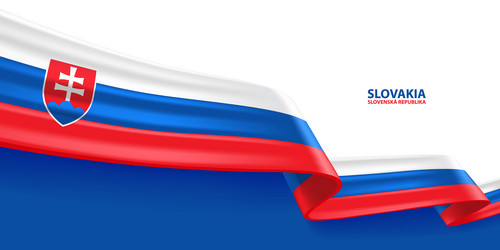 Slovakia flag vector images over