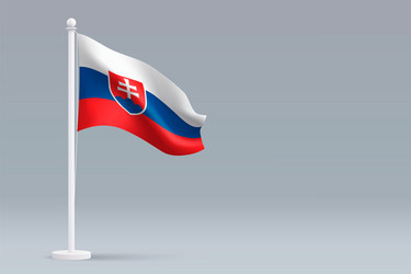 Slovakia flag vector images over