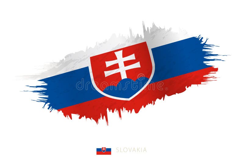 Flag slovakia painted stock illustrations â flag slovakia painted stock illustrations vectors clipart