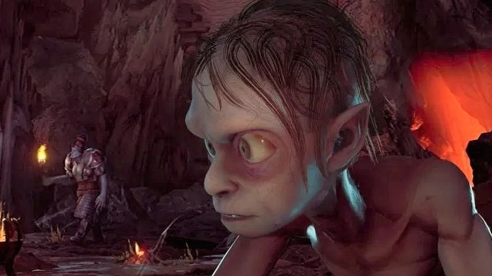 Gollum in the new lord of the rings game has more hair than in the movies to make him less creepy