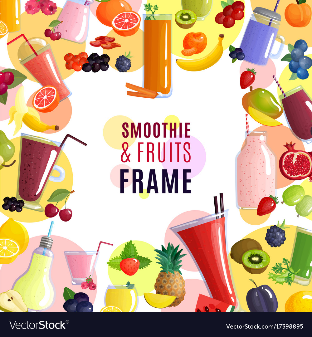 Smoothie frame background royalty free vector image