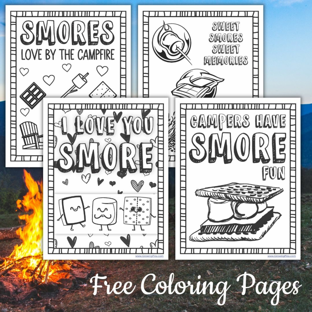 Smore coloring page
