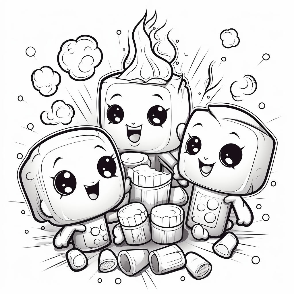 Smores coloring page