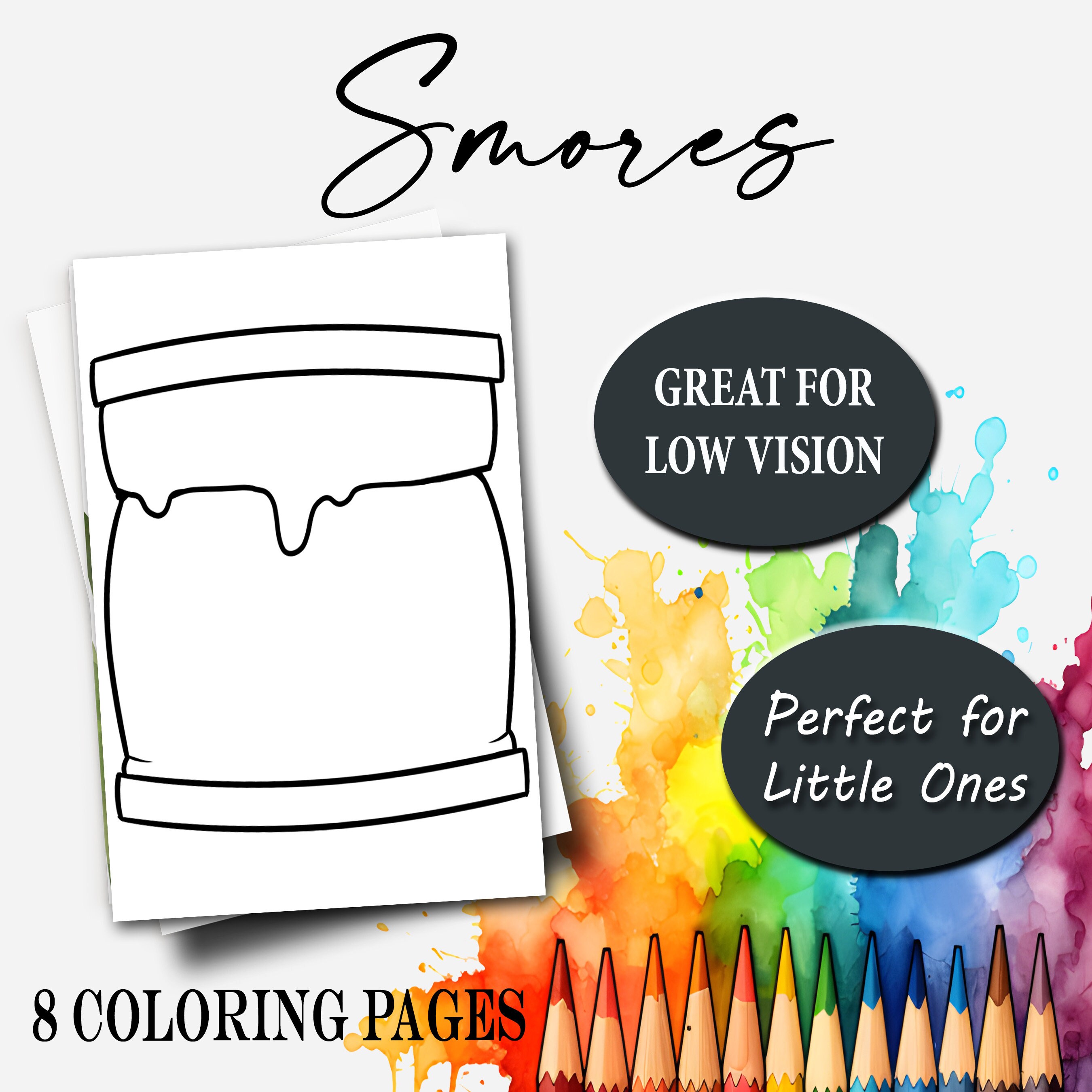 Smores coloring pages coloring pages for kids toddler coloring pages preschool kindergarten classroom activities indoor activities