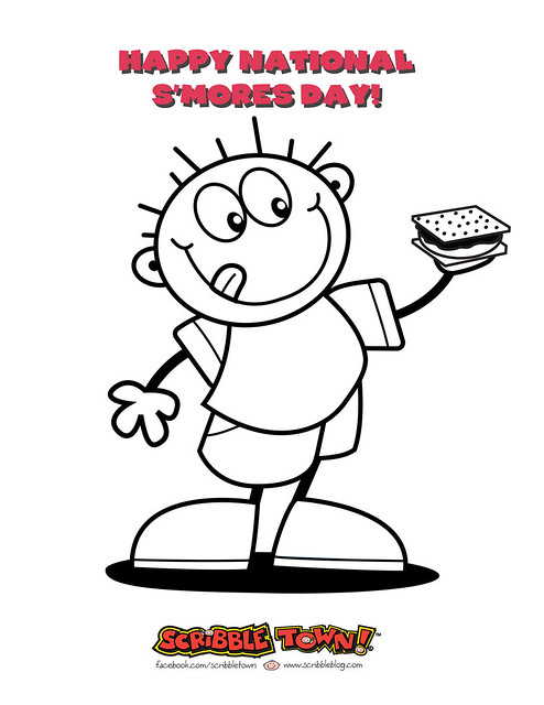 Smores coloring page scribble town