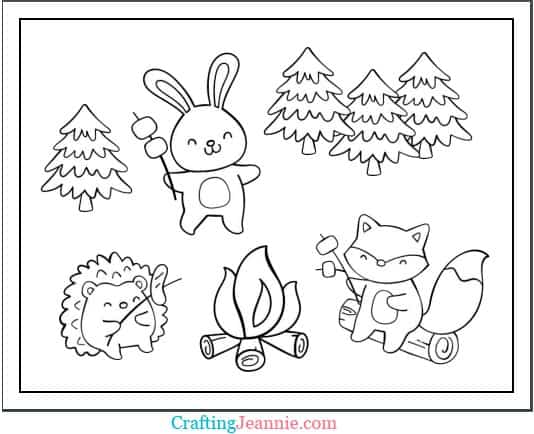 Camping coloring pages free printable