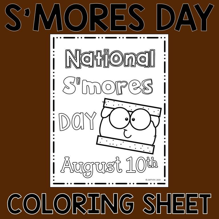 National smores day coloring sheet third grade lesson plans coloring sheets free coloring sheets