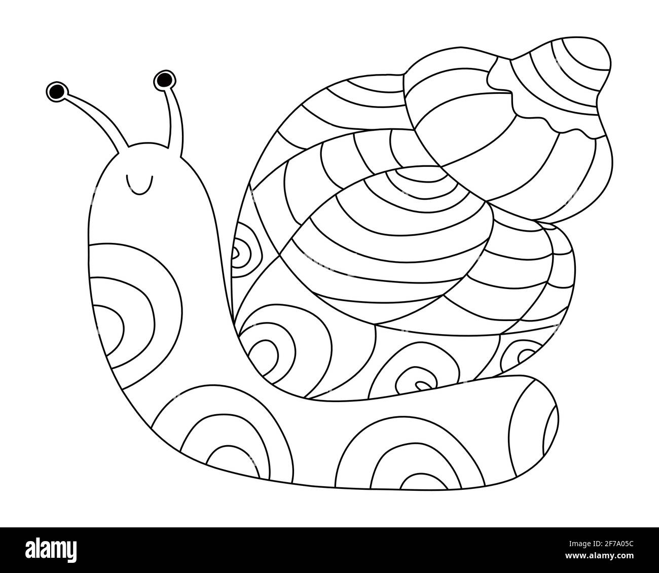Snail coloring book stock vector image art