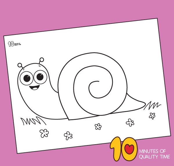 Snail coloring page â minutes of quality time