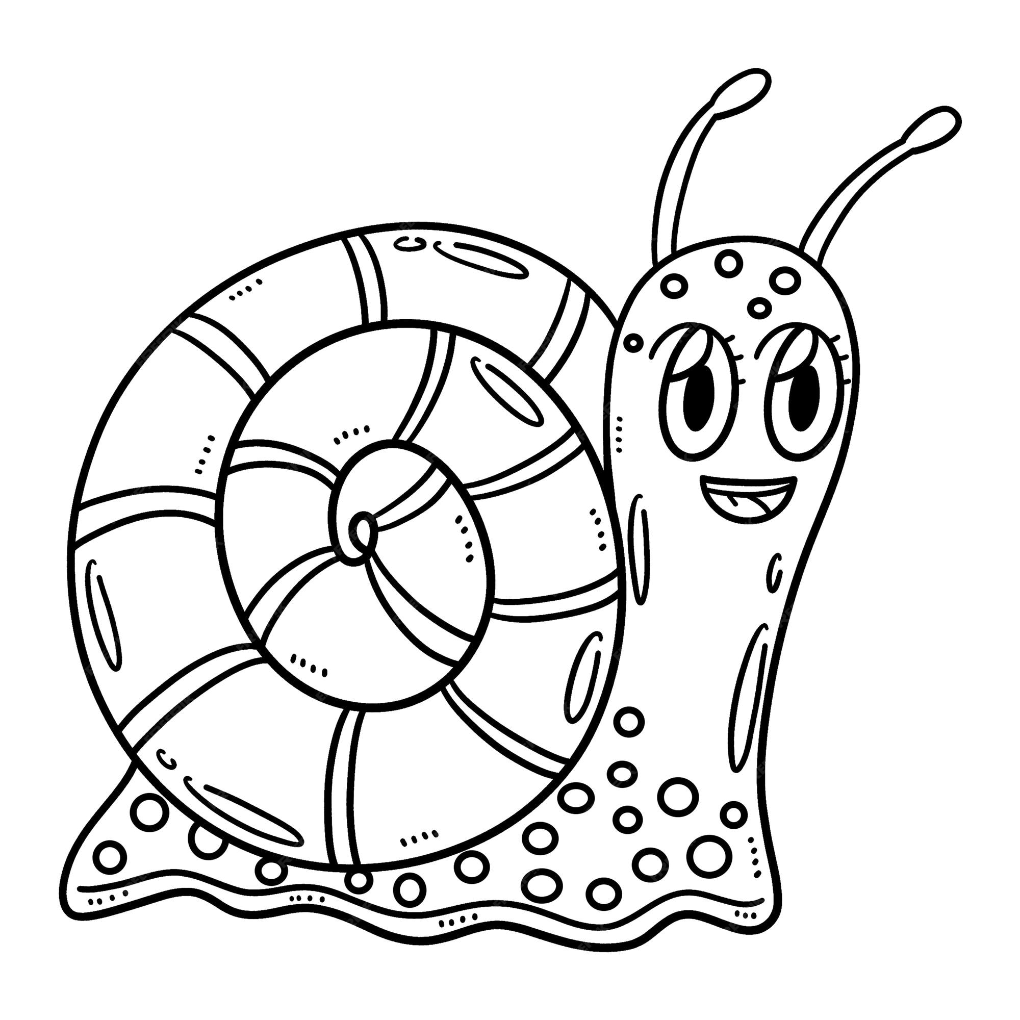 Premium vector mother snail isolated coloring page for kids