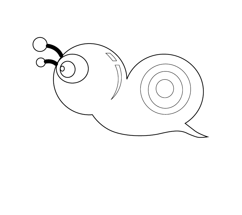 Snail colouring image free colouring book for children â monkey pen store