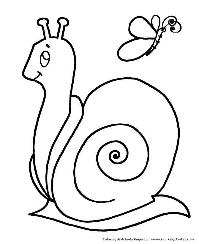 Simple shapes coloring pages free printable simple shapes snail and butterfly coloring activity pages for pre