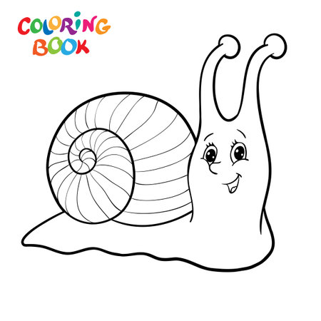 Coloring page snail stock illustrations cliparts and royalty free coloring page snail vectors