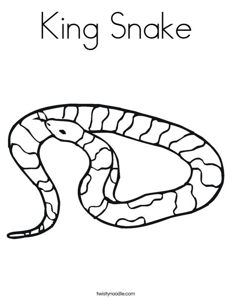 King snake coloring page