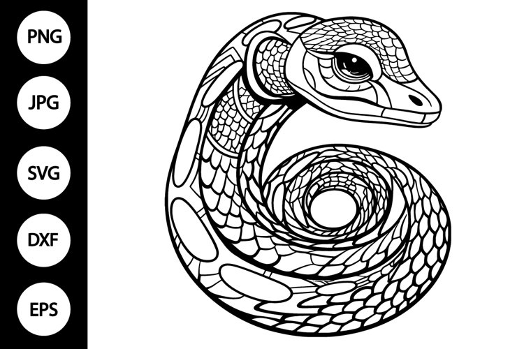 Outline snake svg coloring page