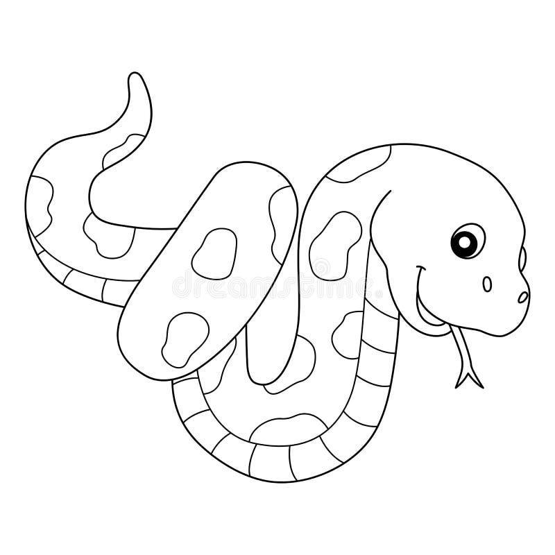 Snake outline to color stock illustrations â snake outline to color stock illustrations vectors clipart