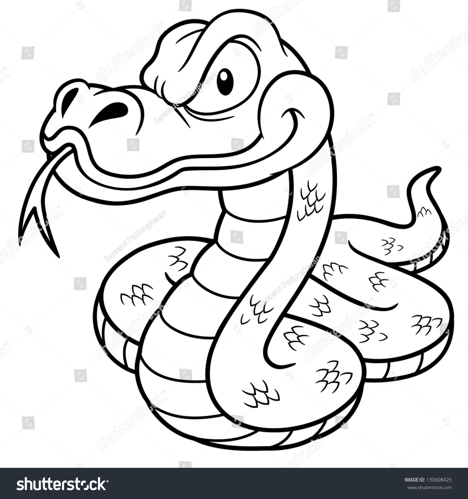 Vector illustration cartoon snake coloring book stock vector royalty free