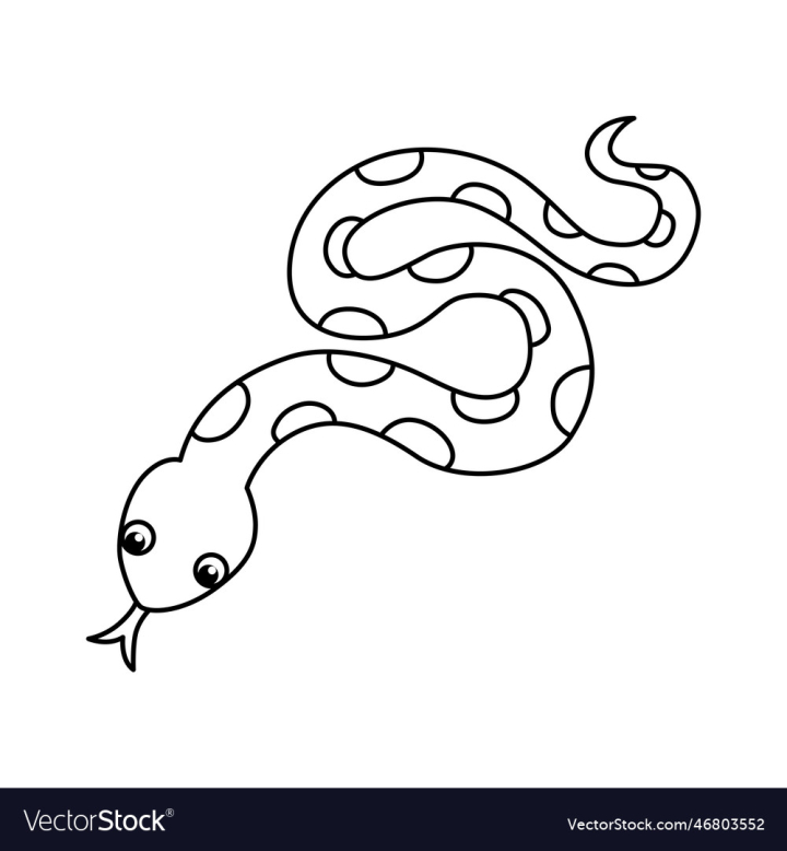 Free cute snakecartoon coloring page for kids