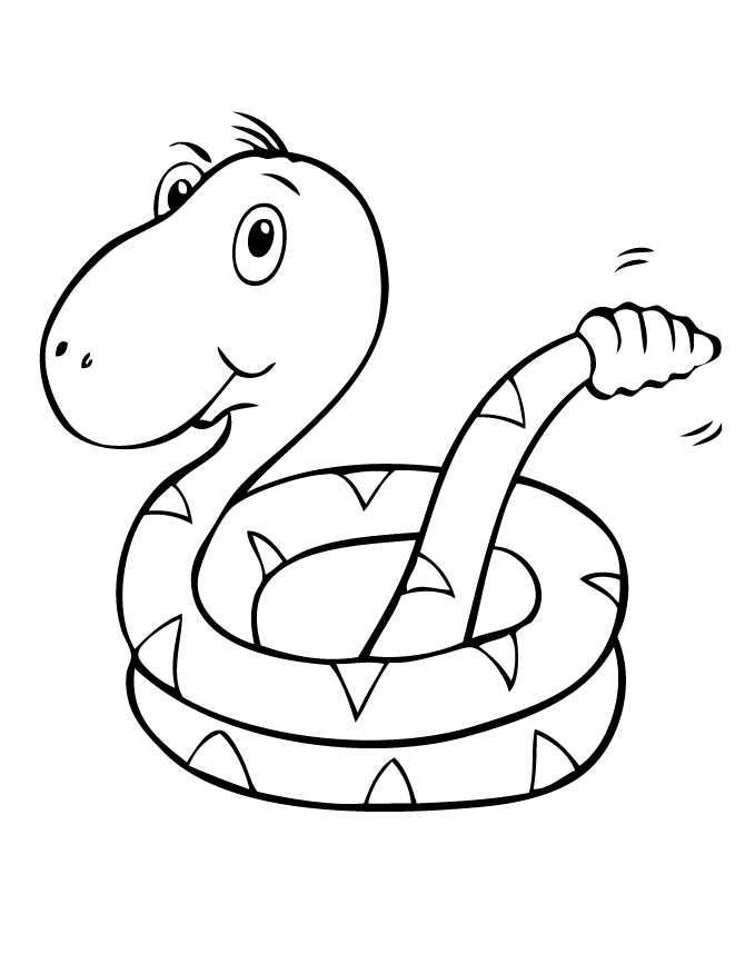 Free printable snake coloring pages for kids