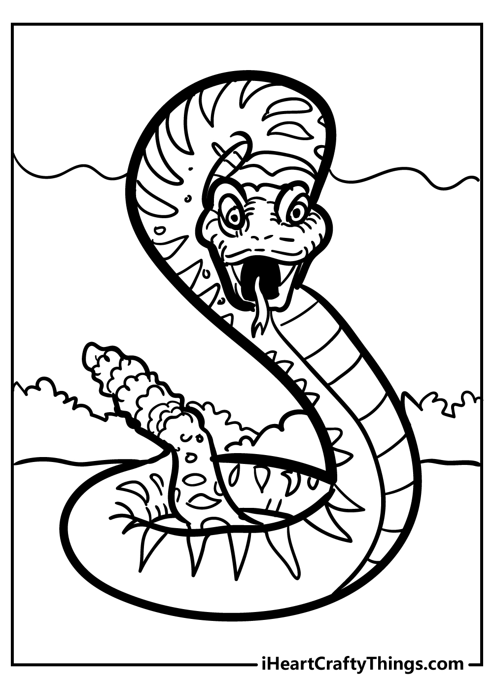 Snake coloring pages free printables