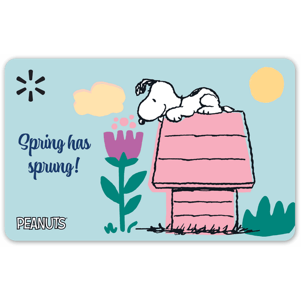 Snoopy spring sprung gift card