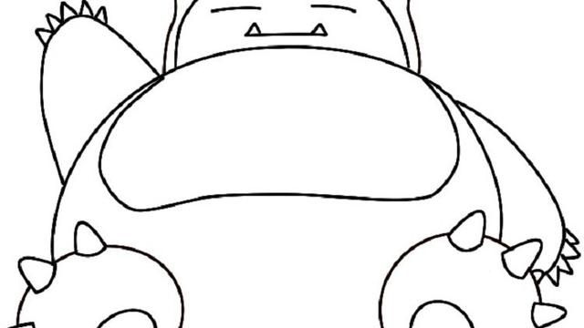 Pokemon snorlax coloring page