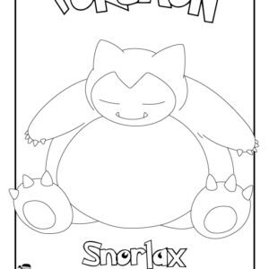 Snorlax coloring pages printable for free download