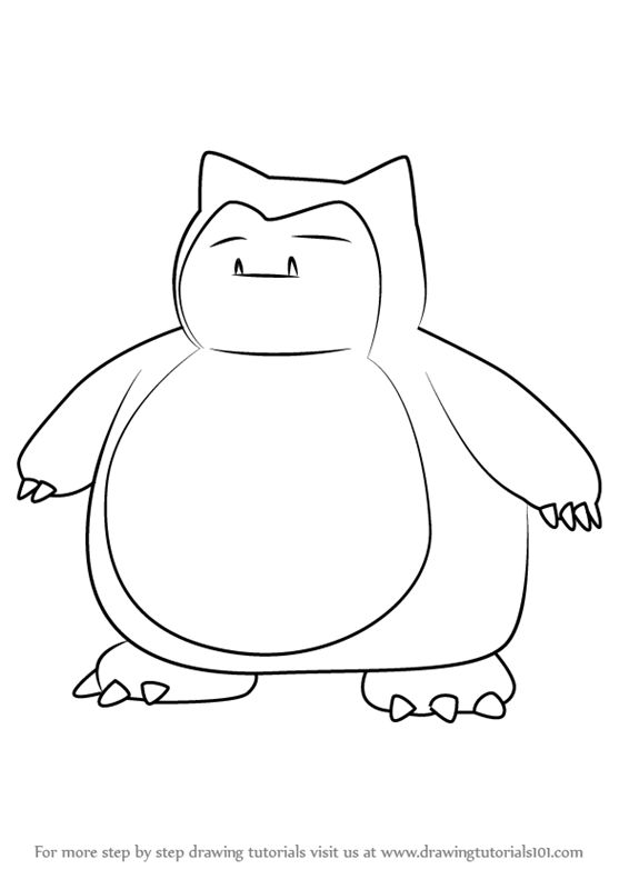 Learn how to draw snorlax from pokemon go pokemon go step by step drawing tutorials pokemon sketch pokemon coloring sheets pokemon coloring