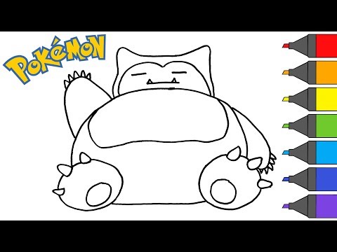Pokemon snorlax how to draw pokemon coloring book artsy kids