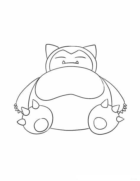Free snorlax coloring page