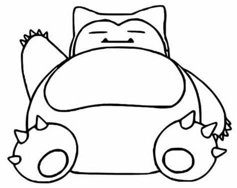 Snorlax image coloring page