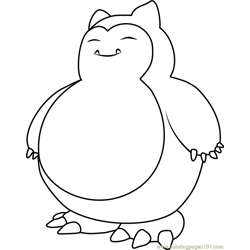 Snorlax coloring pages for kids