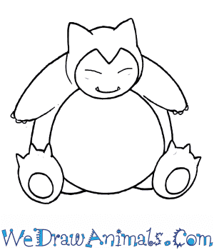 How to draw snorlax pokemon