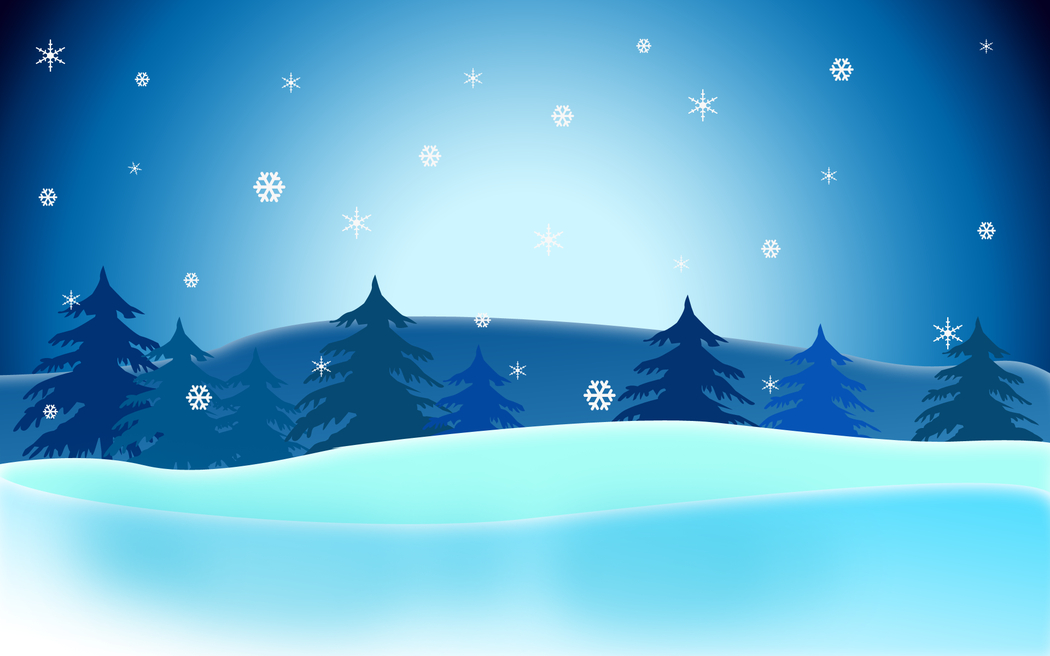 Cartoon snow hill background