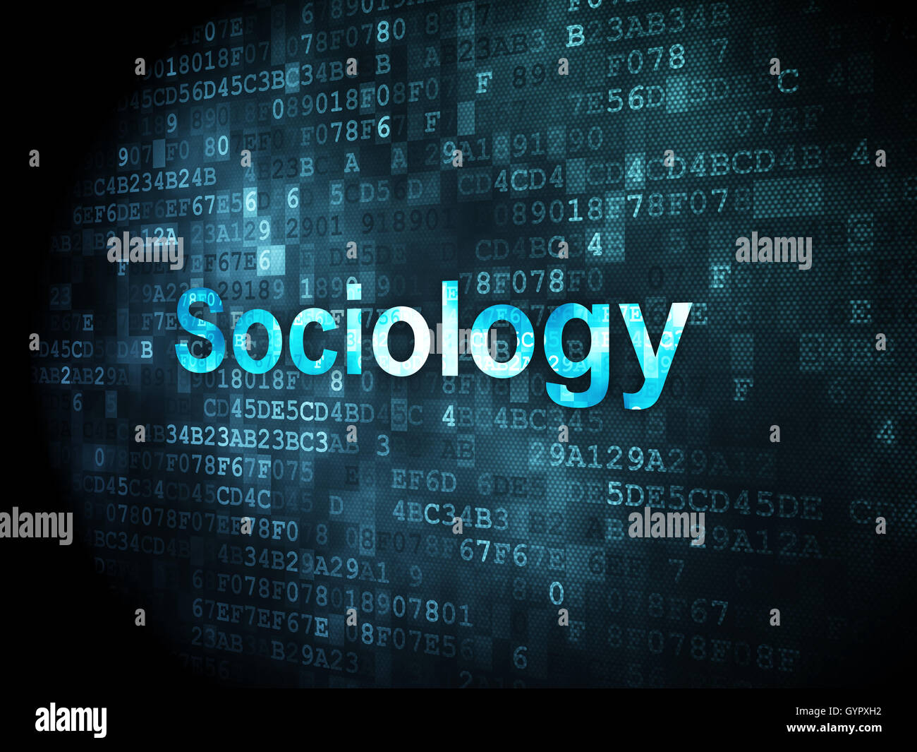 Education concept sociology on digital hi