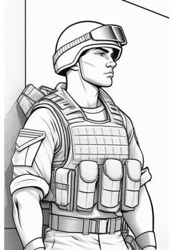 Soldiers coloring book for adults vol
