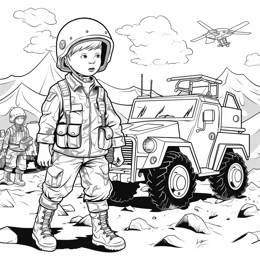 Printable army coloring pages