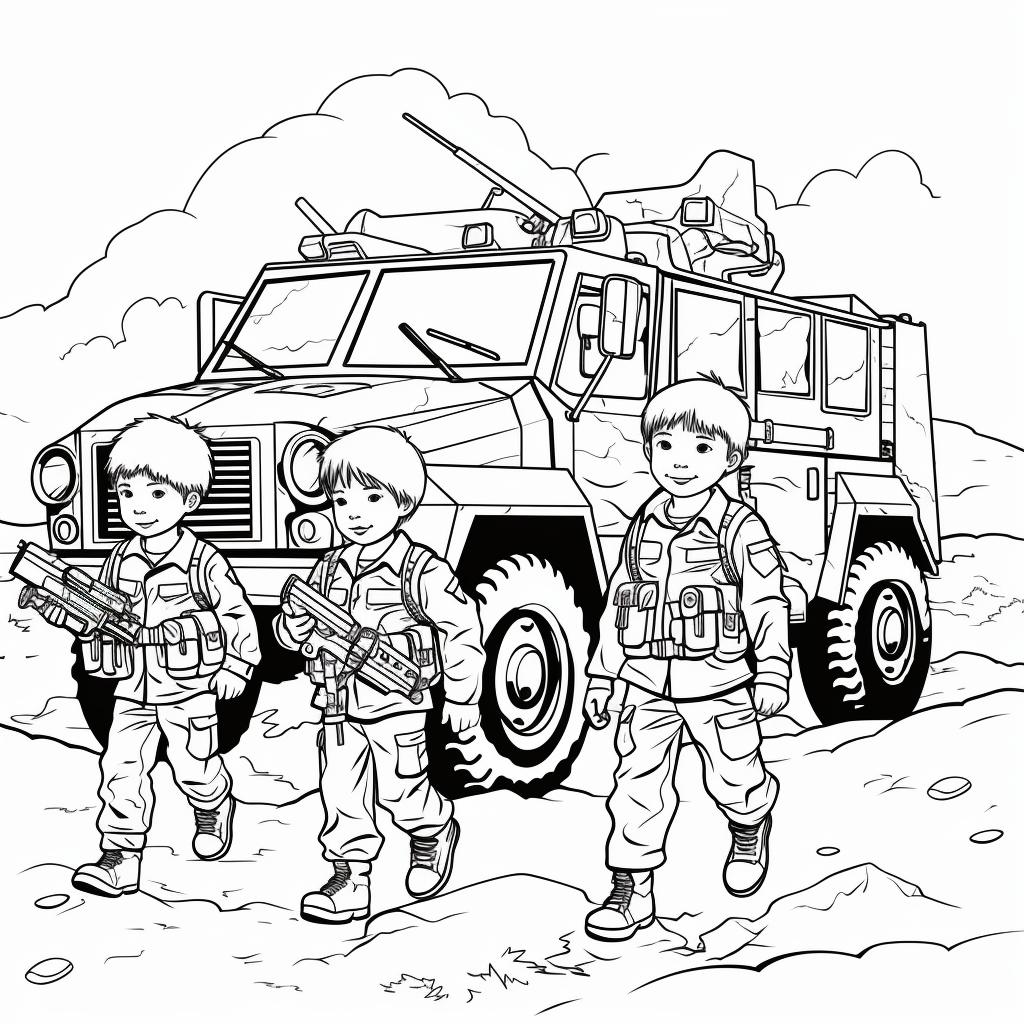 Printable army coloring pages