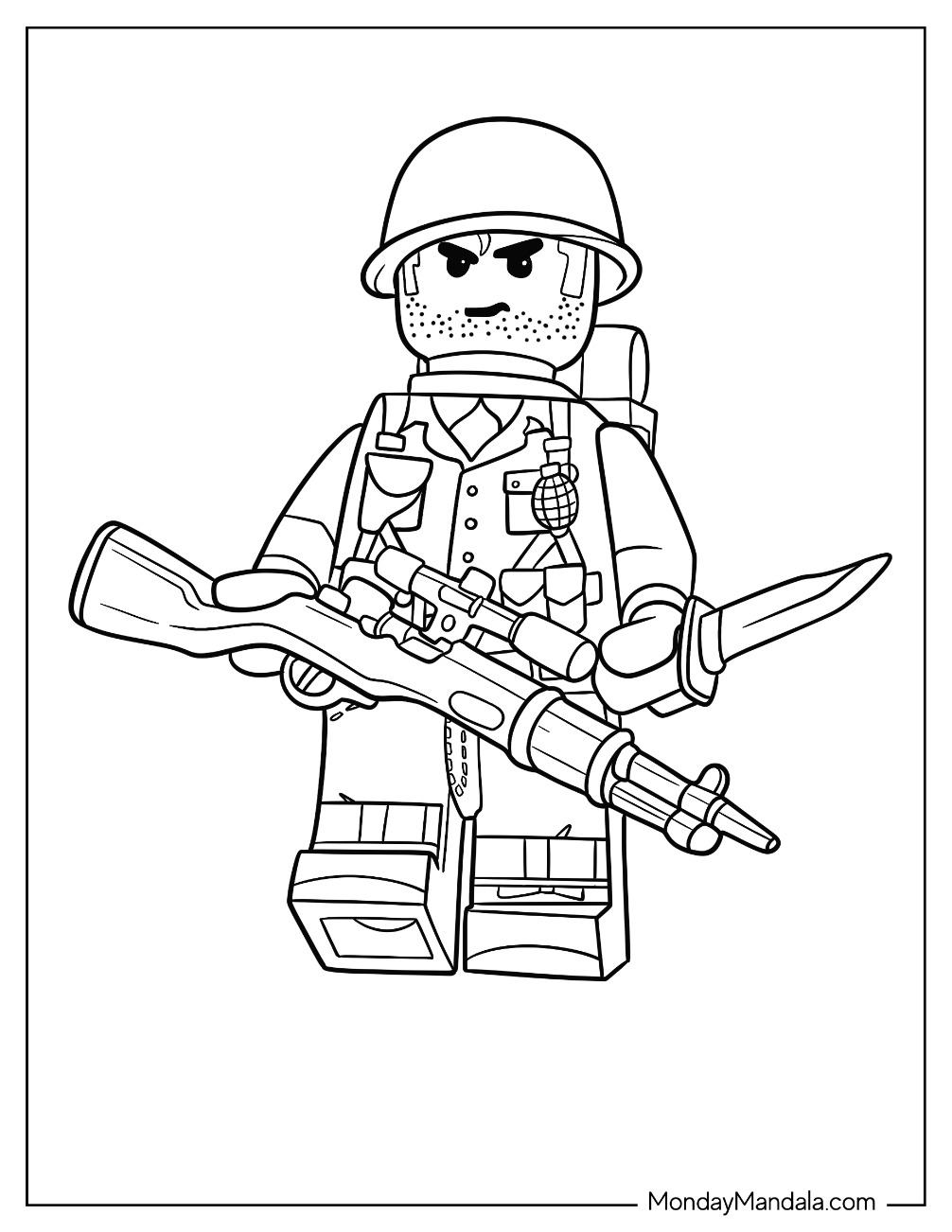 Soldier coloring pages free pdf printables