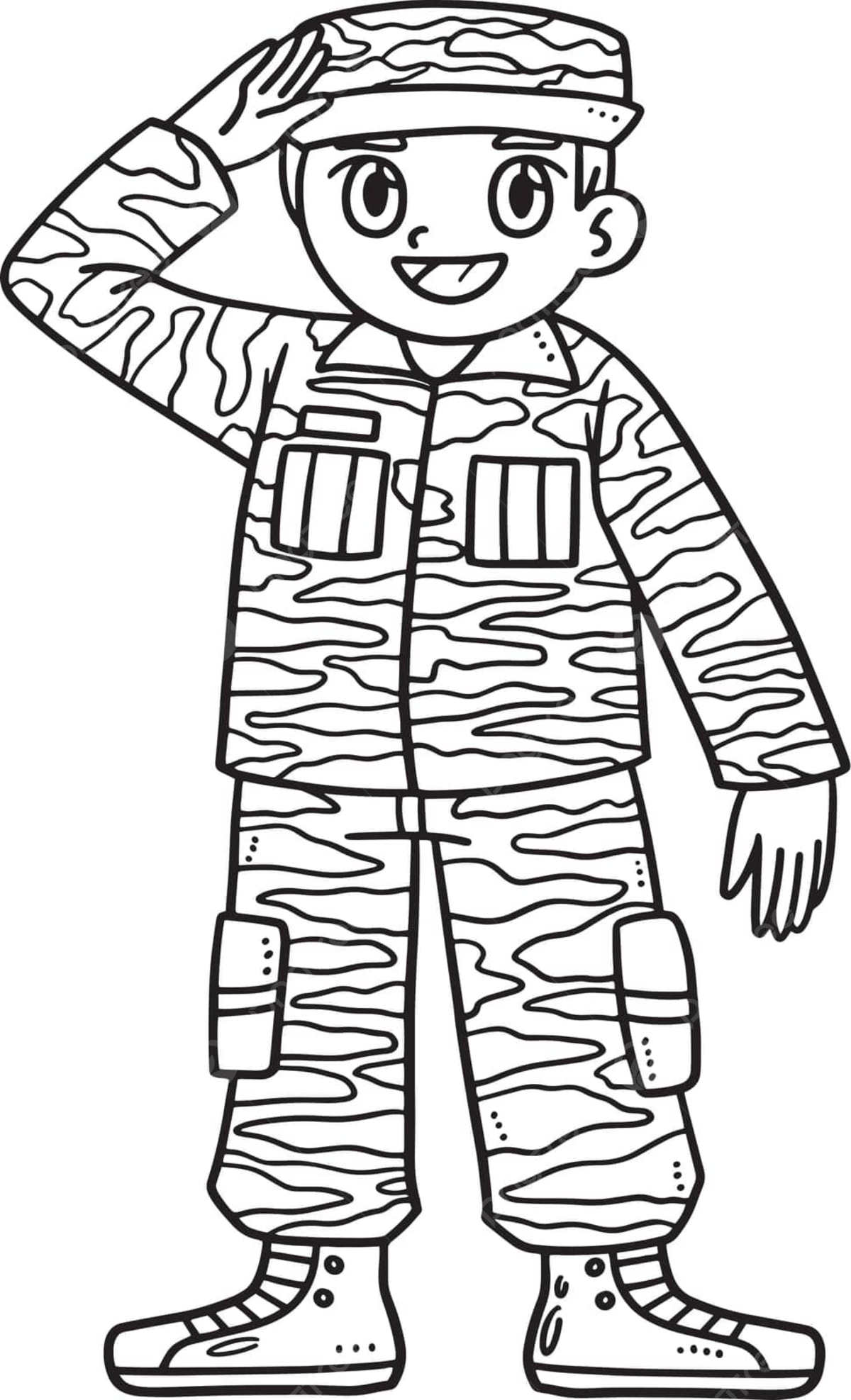 Saluting soldier isolated coloring page for kids outline drawing color vector wing drawing ring drawing soldier drawing png and vector with transparent background for free download