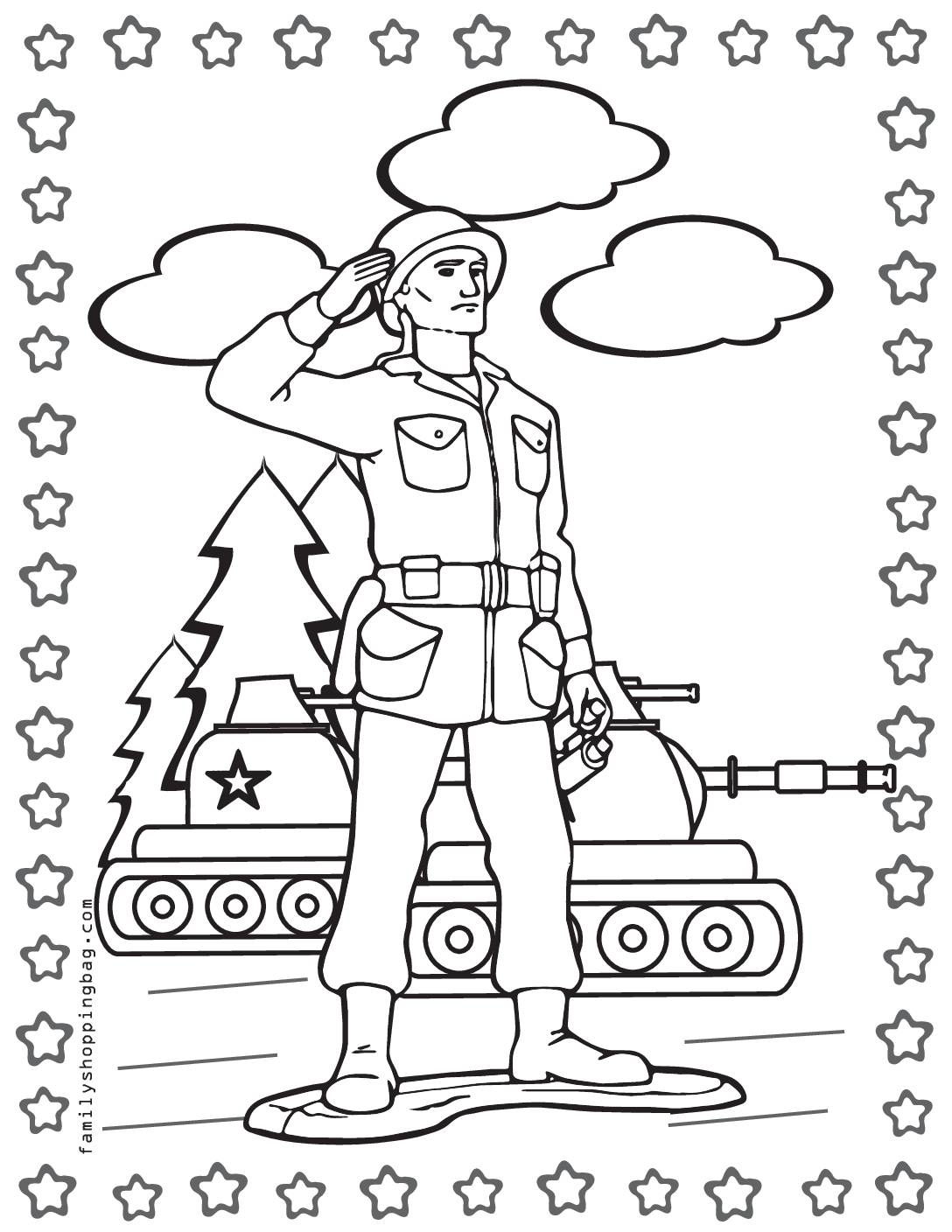 Coloring page army