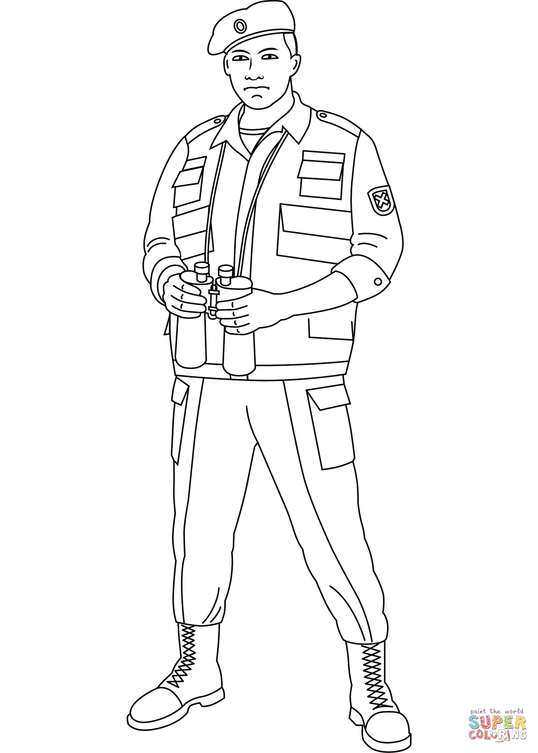 Soldier coloring page free printable coloring pages