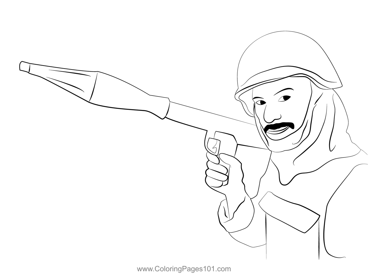 Soldier coloring page for kids
