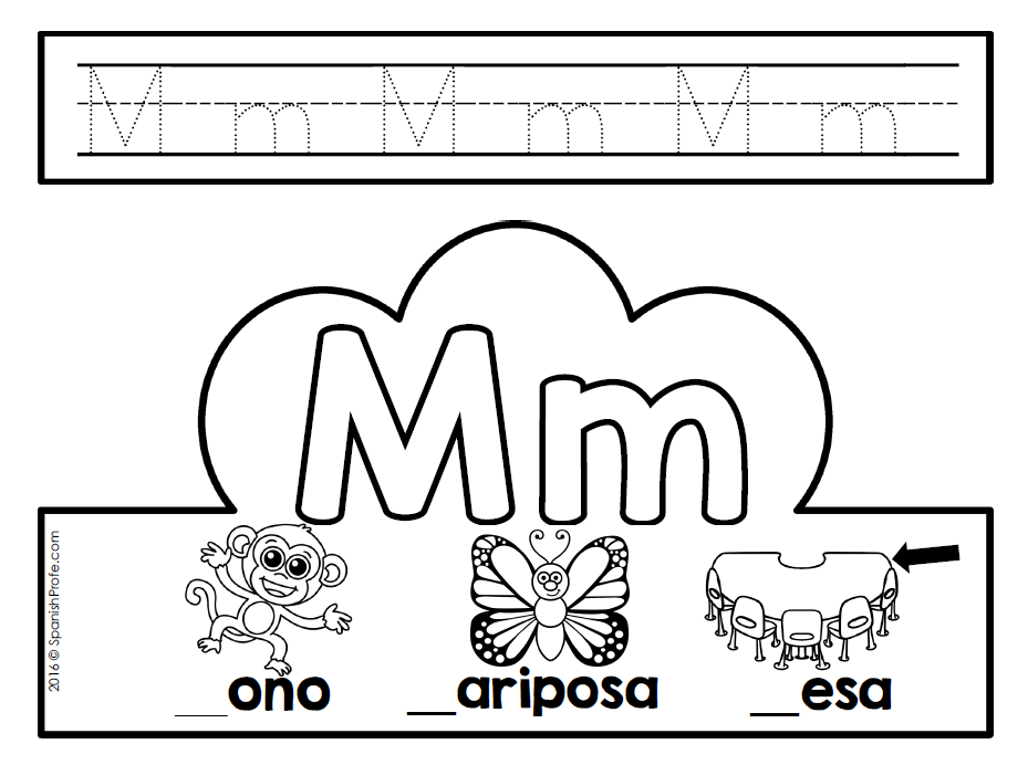 Beginning sounds crowns in spanish coronas sonidos iniciales